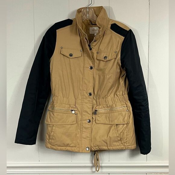 Laundry by Shelli Segal Tan & Black Utility Jacket Size XS Gorpcore Fall Casual - Picture 1 of 7